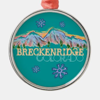 Breckenridge Colorado Mountain Snowflake Ornament by ArtisticAttitude at Zazzle