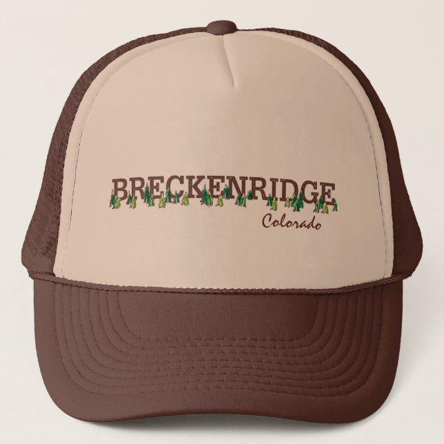 Breckenridge Colorado natural color tree line hat (Front)