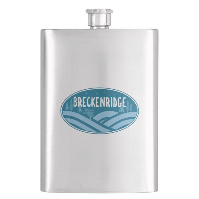 Breckenridge Colorado Outdoors Flask (Front)