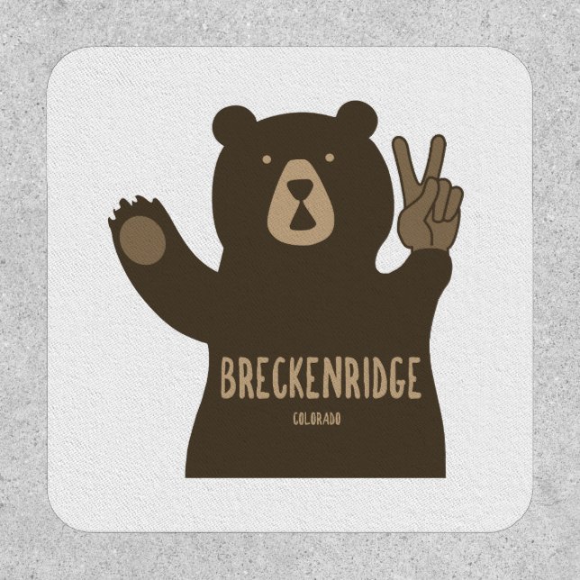 Breckenridge Colorado Peace Bear Patch (Front)