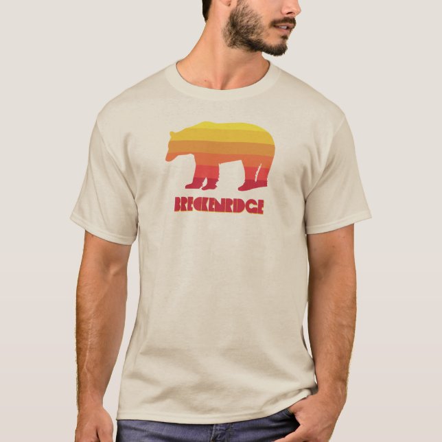 Breckenridge Colorado Rainbow Bear T-Shirt (Front)