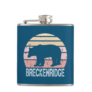 Breckenridge Colorado Retro Bear Flask