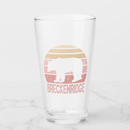 Breckenridge Colorado Retro Bear Glass