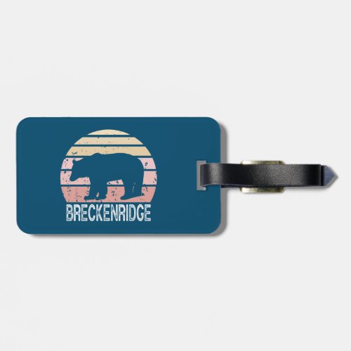 Breckenridge Colorado Retro Bear Luggage Tag