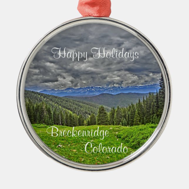 Breckenridge Colorado scenic landscape ornament (Front)