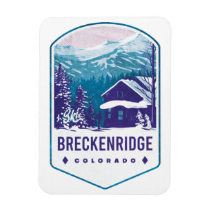 Breckenridge Colorado Ski Badge Magnet