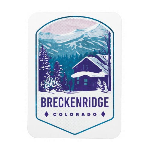 Breckenridge Colorado Ski Badge Magnet