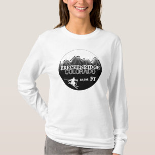Breckenridge Colorado ski black white hoodie T-Shirt