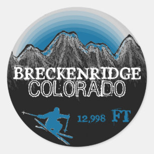 Breckenridge Colorado ski blue stickers