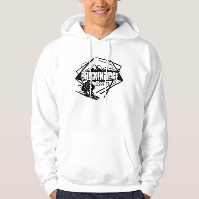 Breckenridge Colorado ski elevation hoodie (Front)