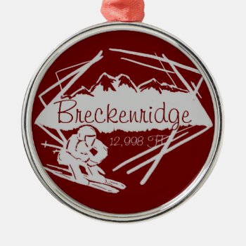 Breckenridge Colorado Ski Elevation Ornament by ArtisticAttitude at Zazzle