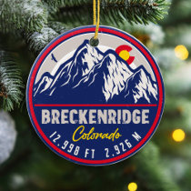 Breckenridge Colorado Ski Hiking Mountain Souvenir Ceramic Ornament