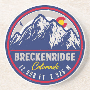 Breckenridge Colorado Ski Hiking Mountain Souvenir Coaster