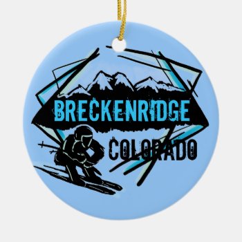 Breckenridge Colorado Ski Mountain Ornament by ArtisticAttitude at Zazzle