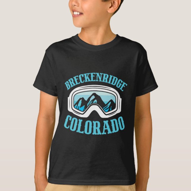 Breckenridge Colorado Ski Mountain Skiing Skier  T-Shirt (Front)