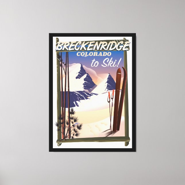 Breckenridge, Colorado ski poster Canvas Print (Front)
