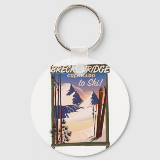 Breckenridge, Colorado ski poster Keychain