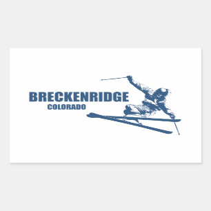 Breckenridge Colorado Skier Rectangular Sticker