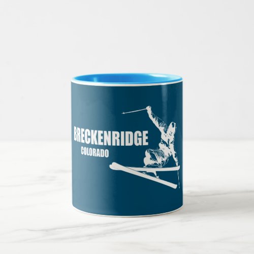 Breckenridge Colorado Skier Two_Tone Coffee Mug