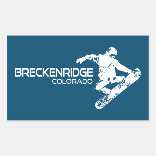Breckenridge Colorado Snowboarder Rectangular Sticker