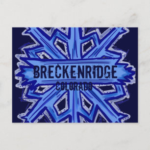 Breckenridge Colorado snowflake postcard