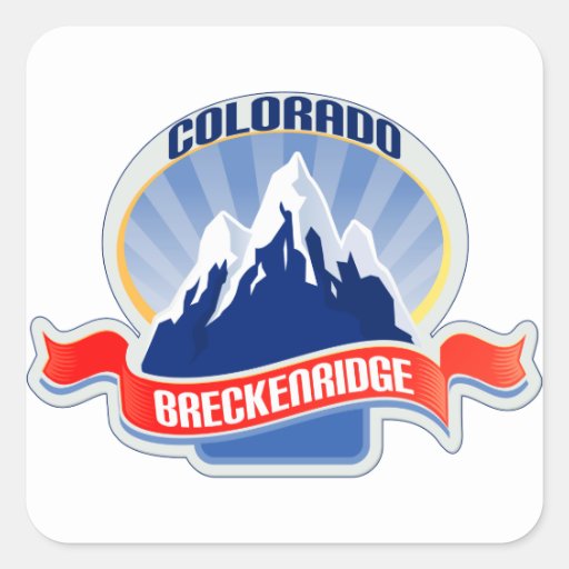 Breckenridge Colorado Square Sticker | Zazzle