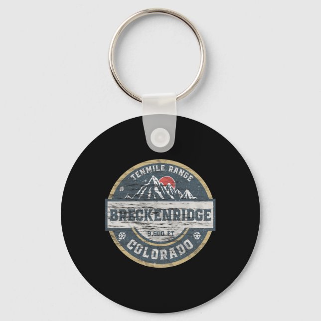 Breckenridge Colorado Tenmile Range Rocky Mountain Keychain (Front)