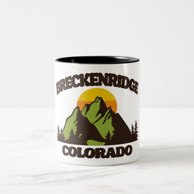 Breckenridge,Colorado Two-Tone Coffee Mug (Center)