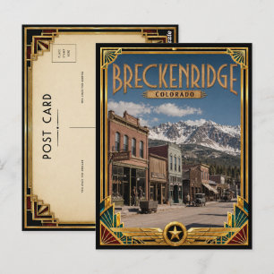 Breckenridge Colorado Vintage Art Deco Golden Age Postcard