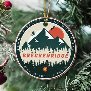 Breckenridge Colorado Vintage Mountain Souvenir Ceramic Ornament