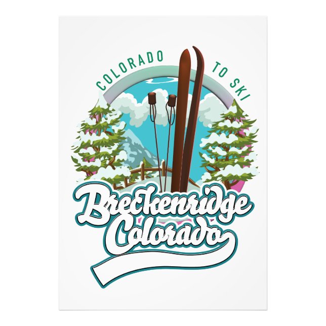 Breckenridge, Colorado Vintage ski logo Photo Print (Front)
