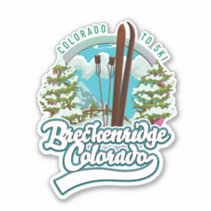 Breckenridge, Colorado Vintage ski logo Sticker