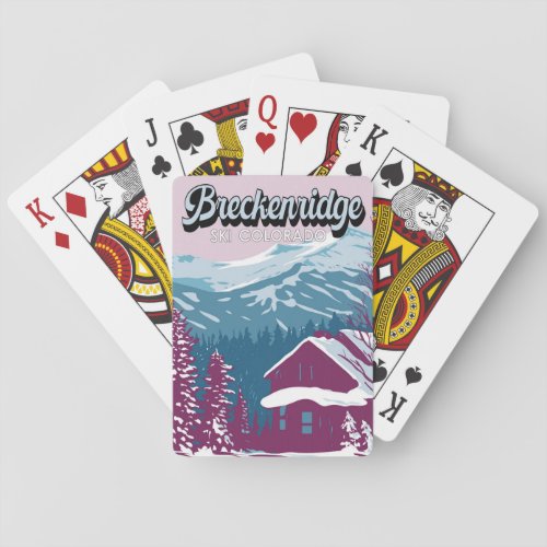 Breckenridge Colorado Winter Art Vintage Poker Cards