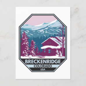 Breckenridge Colorado Winter Ski Area Postcard