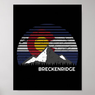Breckenridge Colorado X Co Flag Mountain Poster