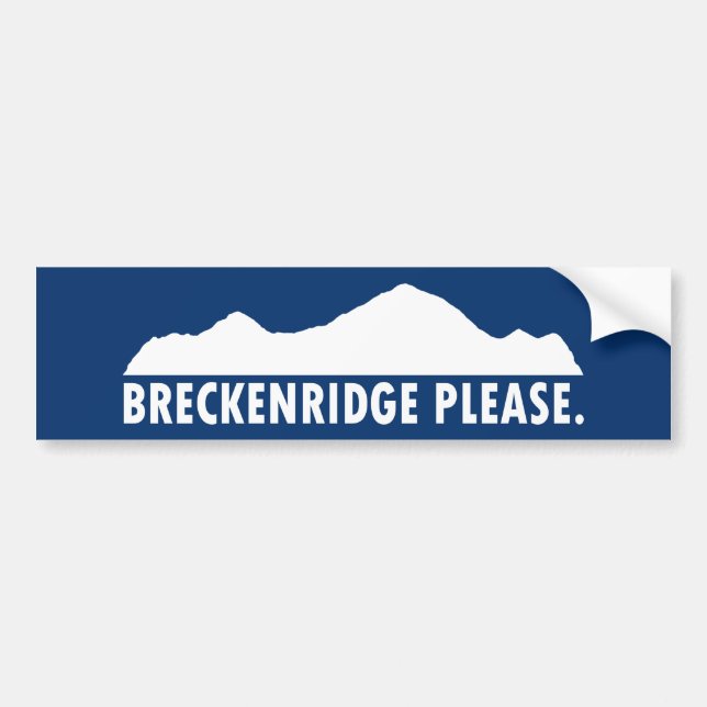 Breckenridge Please Bumper Sticker (Front)