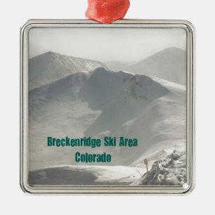 Breckenridge Ski Area, CO Metal Ornament