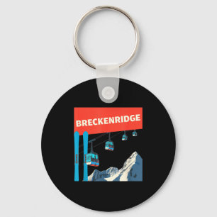 Breckenridge skiing - retro breckenridge ski keychain