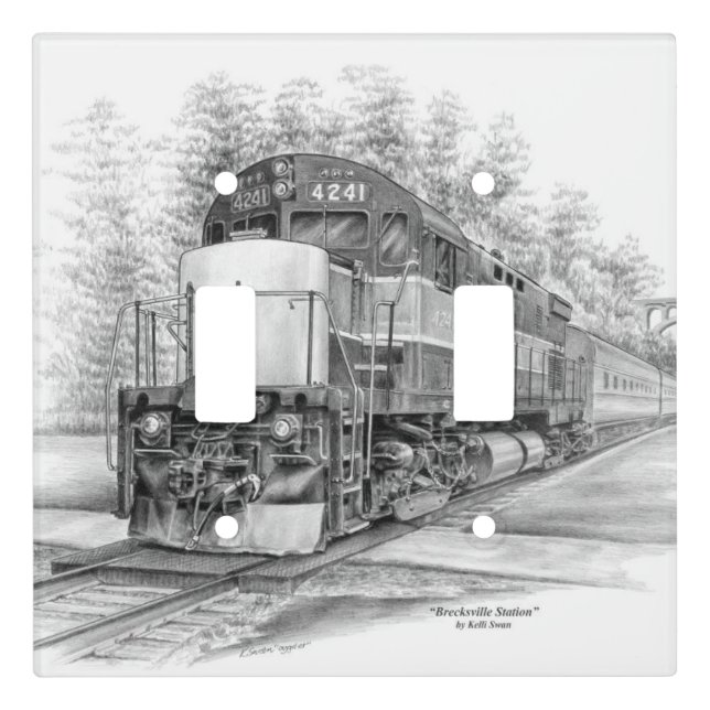 Brecksville Station Train (CVNP) Light Switch Cover (Front)