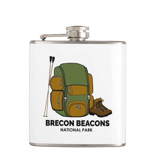 Brecon Beacons National Park Backpack Flask (Front)
