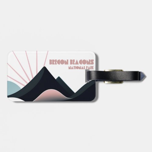 Brecon Beacons National Park Colored Hills Luggage Tag