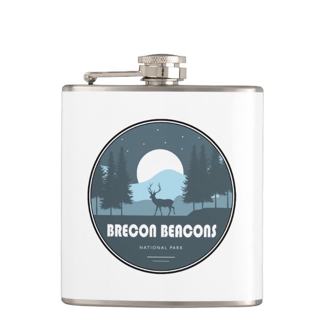 Brecon Beacons National Park Deer Flask (Front)