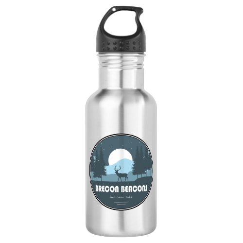 Brecon Beacons National Park Deer Stainless Steel Water Bottle