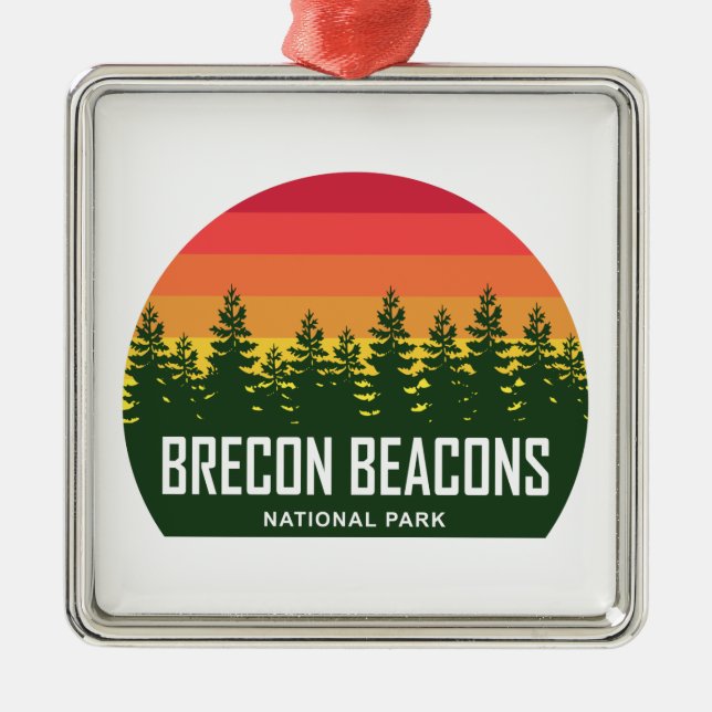 Brecon Beacons National Park Metal Ornament (Front)