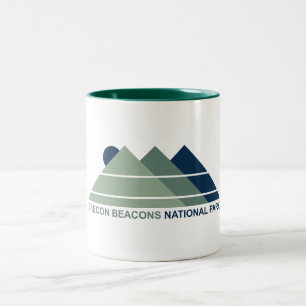 Brecon Beacons National Park Mountain Sun Two-Tone Coffee Mug