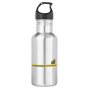 Brecon Beacons National Park Pine Trees Sun Stainless Steel Water Bottle