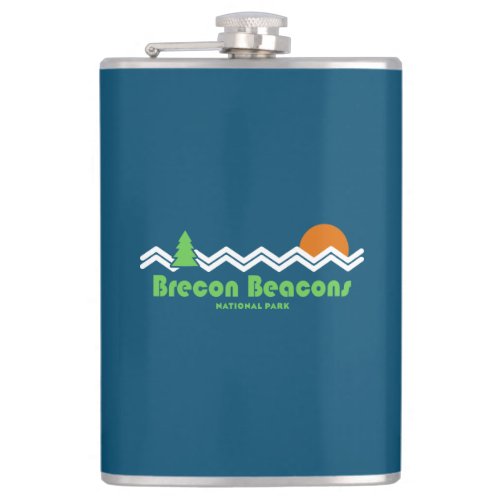 Brecon Beacons National Park Retro Flask