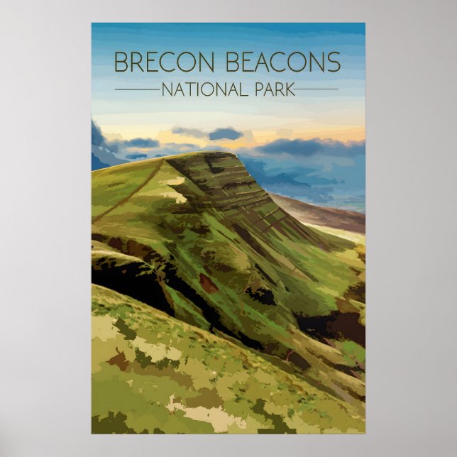 Brecon Beacons National Park Travel Poster (Front)