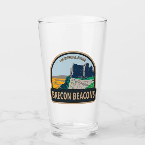 Brecon Beacons National Park Wales Vintage Glass
