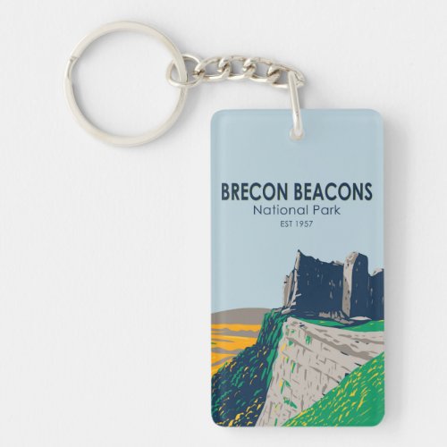 Brecon Beacons National Park Wales Vintage Keychain